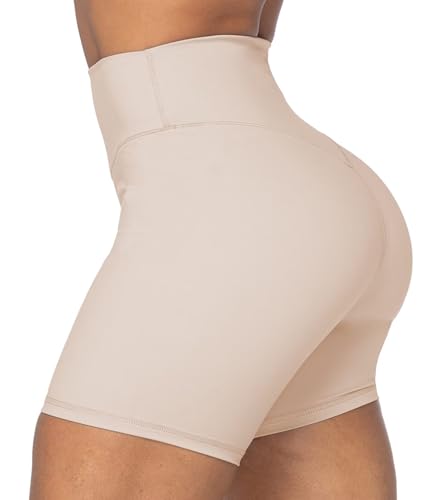 Image of Sunzel No Front Seam High Waist Biker Shorts for Women, Squat Proof Yoga Workout Gym Bike Shorts | 3, 5 Or 8-Inch Inseam, High Waisted, Tummy Control, No Front Seam, Buttery Soft, Compression Fit, Squat Proof