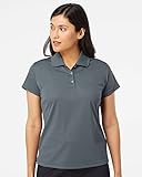 adidas A131 Ladies ClimaLite Basic Polo - Lead & Black, XL