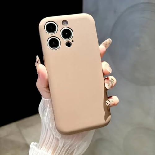Coque iPhone 12 silicone liquide Desert Gold antichoc et ultra fine