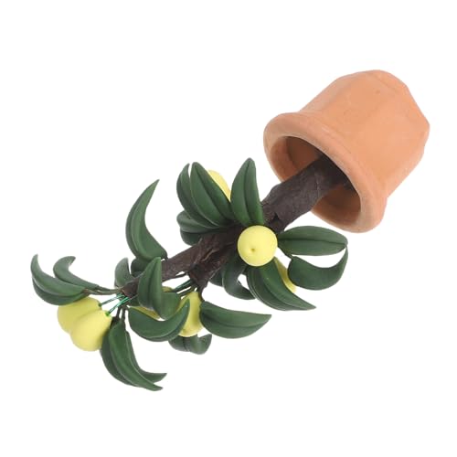 YARNOW Miniature Pear Tree Artificial Fruit Dollhouse Accessories 1:12 Scale Mini Trees for Diy Crafts Indoor Simulation Potted Plant for Dollhouse Decoration