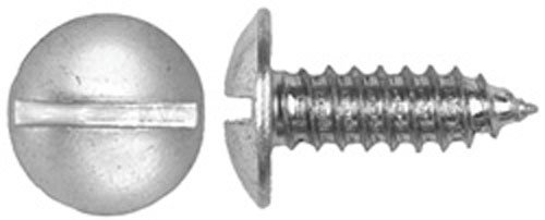 100 License Plate Screws 1/4" (#14) X 3/4" Zinc Plated