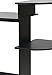 Furinno Compact Computer Desk with Shelves, Round Side, Black/Grey