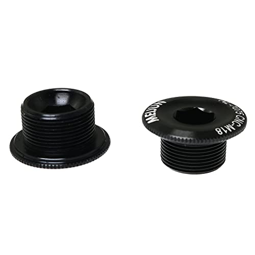 RLECS M18 Crankset Arm Bolt Aluminum Alloy Bicycle Crank Arm Screws Crank Fixing Bolt Mountain Bike Crank Cover Screws Cycling Parts, Black