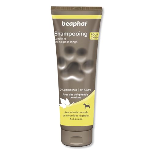 BEAPHAR – Shampoing Premium démêlant pour Chien aux Poils Longs – Aux extraits naturels de céramides végétales & d’Avoine – Démêle et nourrit...