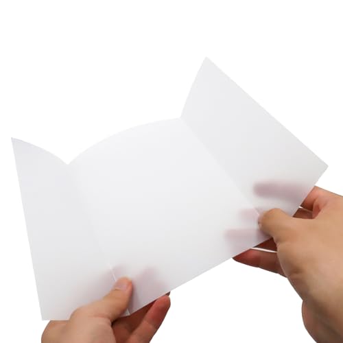 Belegao 50PCS Vellum Jackets 5x7 - Pre-fold Vellum Jacket Translucent Wrap Paper Envelope for Wedding Invitations Engagement Baby Shower Birthday Party - Image 3