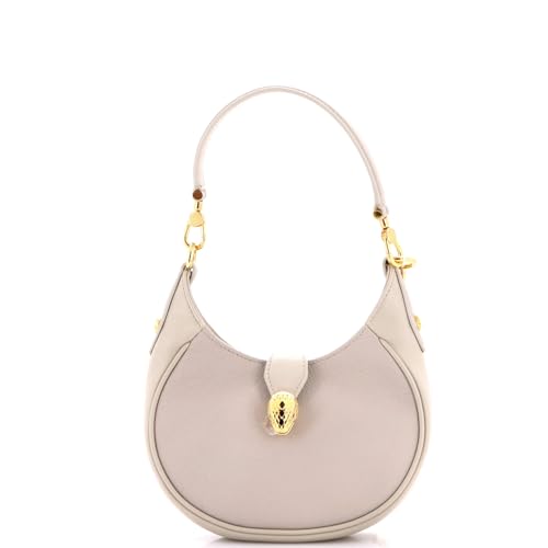 Bvlgari, Pre-Loved Serpenti Ellipse Crossbody Bag Leather Mini, Neutral