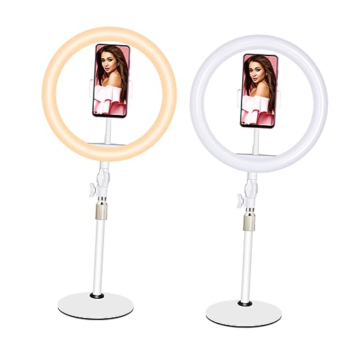 DOITOOL Beauty Led Ring Light Stand for Phone Selfie Live Filling Light 180° Rotating Easy to