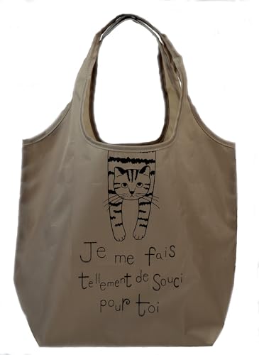 プリンスコレクション タルティーヌ ヨコ型エコバッグ ぶら下がり ブラウン 【38108】 戸崎尚美 TARTINE ネコ 猫 ねこ