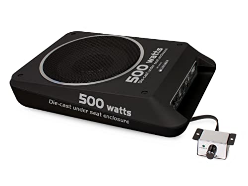 Caliber BC108US Caisson Actif moulé Extra Plat avec Haut-Parleur de Grave de 20 cm Gris