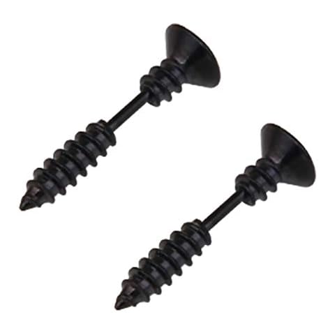 Mosichi Fashion Earrings for Women,Funny Screw Shape Ear Studs Cool Double-Sided Earrings Fashion Jewelry Gift - Black Cover