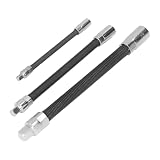 rallonge flexible pour perceuse mandrin automatique 3 especificaciones: este kit incluye 3 especificaciones diferentes de barra de extensión de acero con resorte, respectivamente, son 1/2 pulgada, 1/4 pulgada, 3/8 pulgada para satisfacer las necesidades de diferentes situaciones