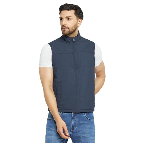 Image of Duke Stardust Men Sleeveless Reversible Jacket (SDZ3056 Navy XXL)