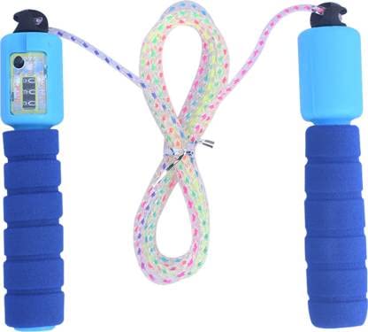 ALL IN ONE Skipping Jump Rope With Counter, Foam Handle For Kids Boys Girls Freestyle Skipping Rope (Blue, Length: 260 cm) (B09SPNCX42) Amazon Price History, Amazon Price Tracker