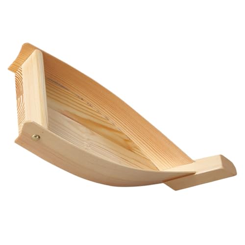 Bandeja de sushi estilo bote mediana 31 cm de madera miniatura 1