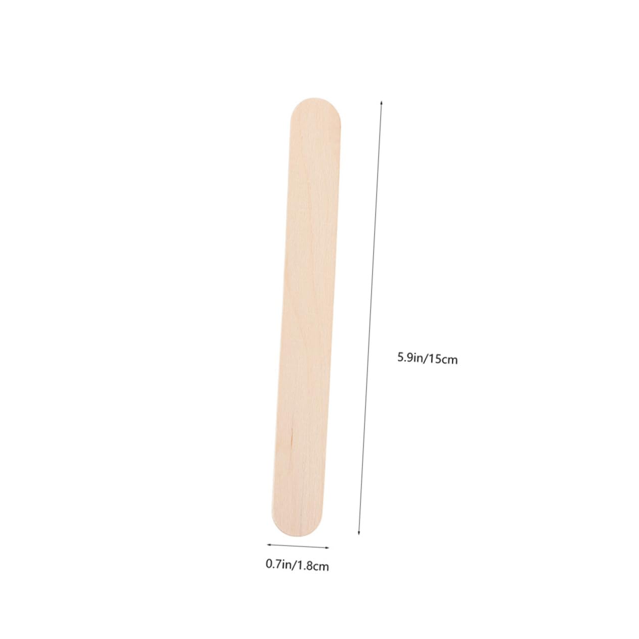 DOITOOL Palitos de Madera y Bordes sin Rebabas, Superficie Lisa de 50 Piezas, 10 Paquetes para Manualidades, Seguros para Niños y Bricolaje