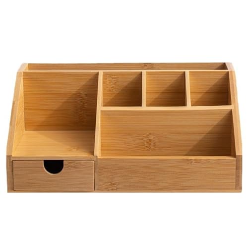 Boîte rangement bureau en bambou pour libérer de l'espace de table - 2