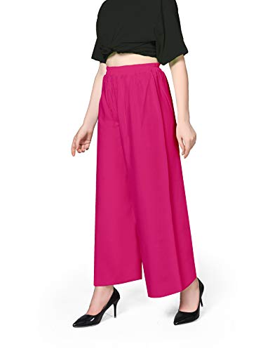 Image of Pranjal Women's Premium Regular Fit Rayon Palazzo - Free Size, Fits Up to 2XL, Stylish & Comfortable (Plazo P)