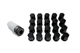 Team 1EV Enclosed End Forged Steel Black Wheel Lug Nut Set of 20 & Non-Marring Inpact Socket for Rivian R1T / R1S Wheels
