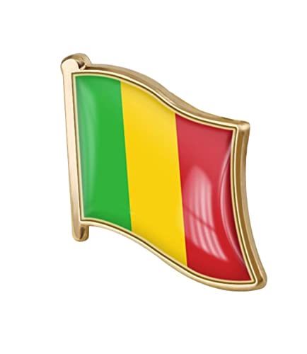 Image of vmcoatdu Country Flag Pin Badge International Travel Brooch Metal Alloy Souvenir Pin for Hat Clothes Backpack