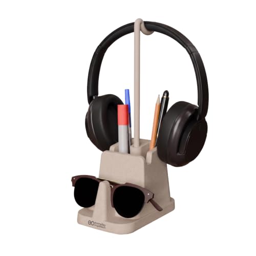 Image of eo 4-in-1 Pen Stand | Spectacle Holder + Headphone /Neckband Holder + Mobile Phone Stand + Desk Organiser | Space Saving Table Organizer for Office, Study, Bedroom | Desk Station Lite (Sustainable)