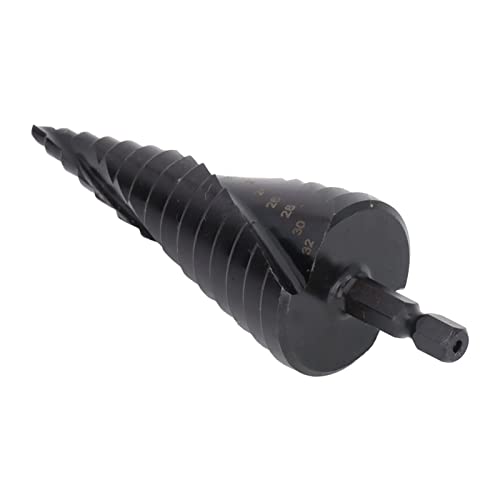 Xiuganpo Broca Escalonada Diseño de Doble Flauta Punta de Punta de 118 Grados Cortes Suaves para Taladros Inalámbricos (15 pasos (4‑32 mm))