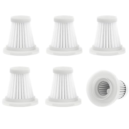 6er-Pack Ersatzfilter FüR Hepa Filter,Waschbar FüR Hepa Filter Staubsauger,Und FüR Kabellosen Mini Filter FüR Staubsauger,FüR Antifnuo Handstaubsauger,Auto-Handstaubsauger (6)