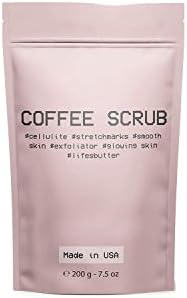 Life's Buttter Exfoliating Coffee Scrub with Natural Arabica Coffee Effective Against Cellulite, Stretch Marks, Scars and Acne | Organic Shea Butter and Sweet Almond Oil