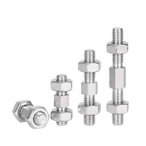 Boulons à double tête filetée M12x40mm, vis avec écrous pour serrage inversé