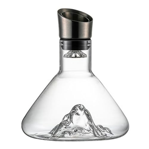 Vocdikficy Decantador de Vino, Decantador de Vino Transparente con Aireador, Jarra de Vino Tinto con Dispensador Incorporado,