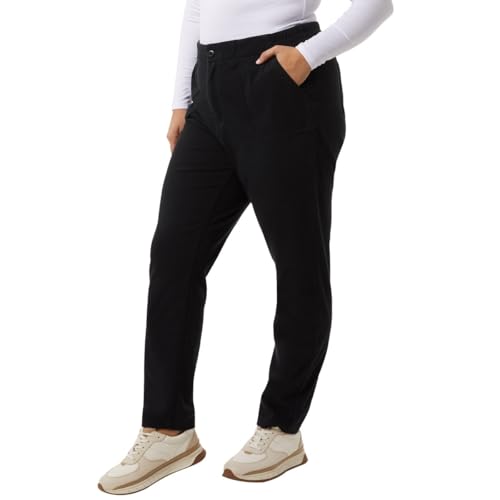 32 Degrees Womens Knit Stretch Elastic Waist Twill Pant (Black, M), Medium4