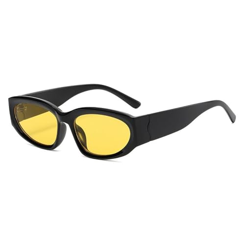 Lunettes de soleil ovales rétro pour hommes style punk en festival