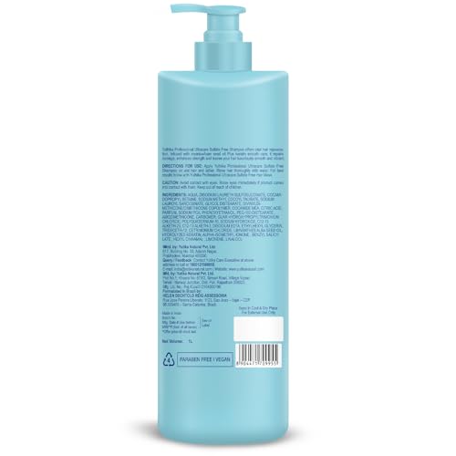 Image of Yuthika Professional Ultracare Sulfate Free Shampoo 1000 ml | Total Repair Shampoo for Damaged, Dry & Frizzy Hair | Gentle Daily Care for Women & Men