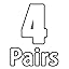 4 Pairs: White