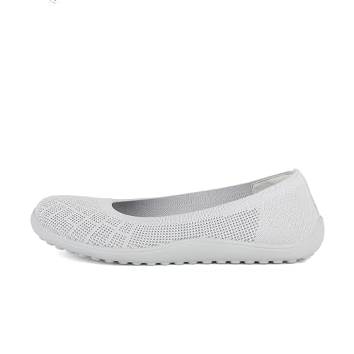 Image of KBZone Women's Flat Shoes Round Toe Knit Ballet Flat Comfort Dressy Flat Walking Shoes