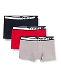 Tommy Hilfiger Herren 3P TRUNK Badehose, Desert Sky/Sublunar/Primary Red, L