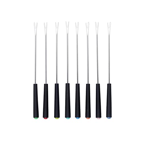 Osaladi Fondue Fork Smores Sticks Stainless Steel With Heat Resistant Handle 8Pcs For Roast Meat Chocolate Fountain Dessert Cheese Marshmallows Random Color #TOP11
