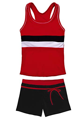 Image of JerrisApparel Little Girls' Summer Two Piece Boyshort Tankini Kids Swimsuit
