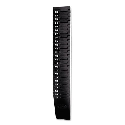 Lathem Time Card Rack,25 Pockets,7" Cards,3-3/4"X2"X27",Black (257Ex) #TOP25