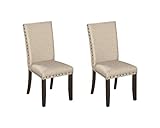 Signature Design by Ashley - Rokane Dining Chairs - Solid Back - Set of 2 - Tan