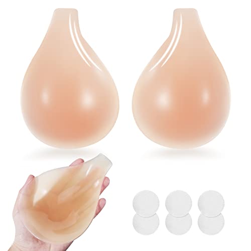 Reusable Adhesive Lift Bra, Stick On Bra Self-Adhesive Silicone Bra Invisible Backless Deep V Plunge Sticky Bra For A/B/C Cup Nude For Women #TOP7
