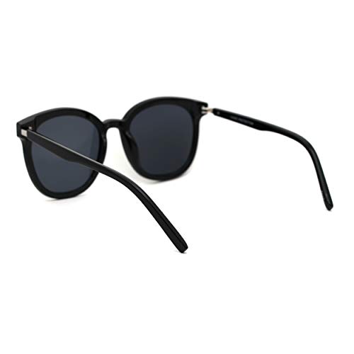Round Boyfriend Style Horn Rim Hipster Plastic Sunglasses4