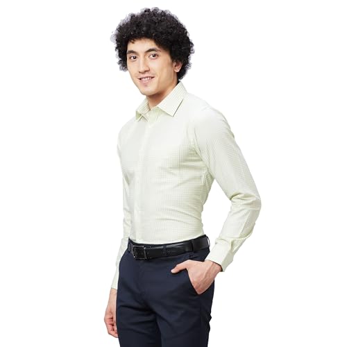 Image of Raymond Slim Fit Self Design Dark Maroon Shirt