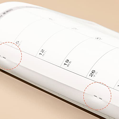 YOZUMD aderno de plano 2023, diário de escrita decorativa de impressão em cores naturais, papel engr