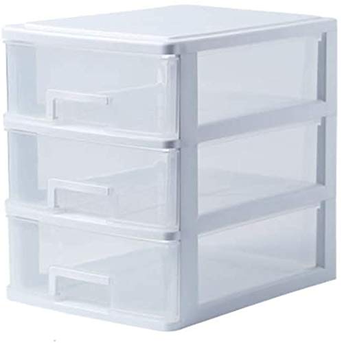 Meuble de rangement A4 avec boîte de rangement durable à 3 tiroirs plastique gain de place
