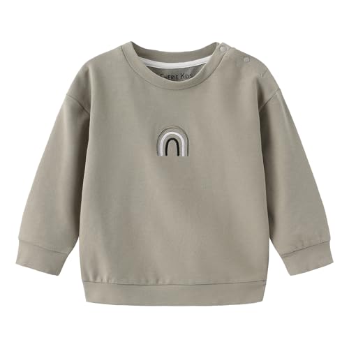 Organic Cotton Soft 0-5T Newborn Baby Toddler Outfits Sweatshirt for Boys and Girls Unisex Long Sleeve