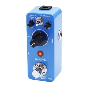 Rich reverb effects: Church, Plate, Studio to add depth and atmosphere to guitar tone. Perfect for solo practice, home recording or small show. Built with a 32-bit digital chip. It delivers smooth, clear and classic reverb tones without unwanted nois...