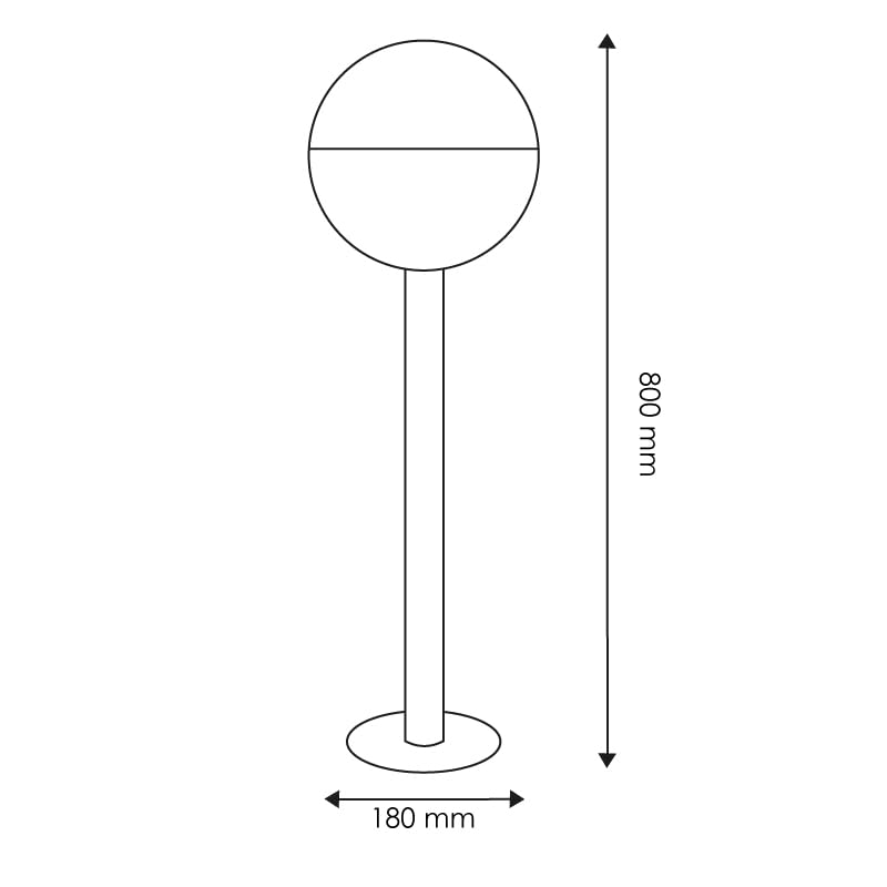Balise LED extérieure IP44 robuste finition noire avec douille E27 - 3
