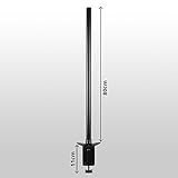 Duronic DM45 DM55 80cm Pole BLACK | Compatible with All Duronic Monitor Desk Mount Arms | Black | Steel | Extra Long | 800mm Length | 32mm Diameter | V-Shaped Clamp Included - Image 2
