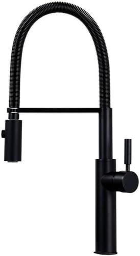 Robinet cuisine à double bec avec mitigeur noir mat orientable