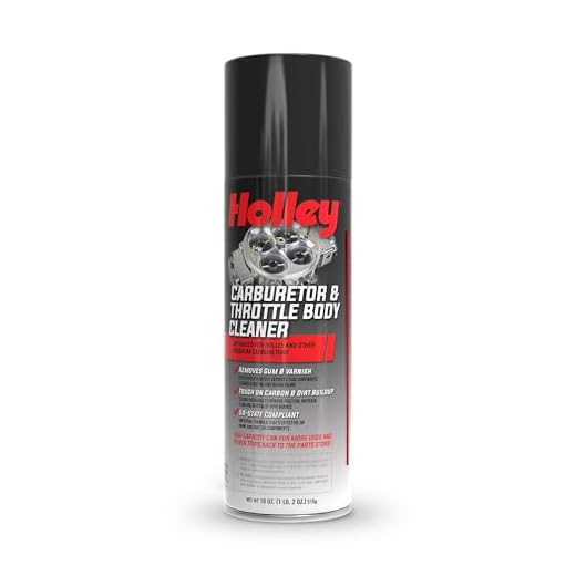 Holley Carburetor and Throttle Body Cleaner Spray, 18 oz Can - Removes Dirt, Gum, and Carbon Buildup Deposits, Degreaser - Including Carb Linkages, Plates, and Valves